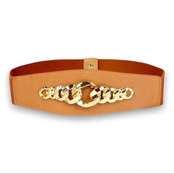 TOM- BROWN Chain Corset Belt Size: Fits waists from 25” up to 36” FINAL PRICE 🎈 - Picture 1 of 2